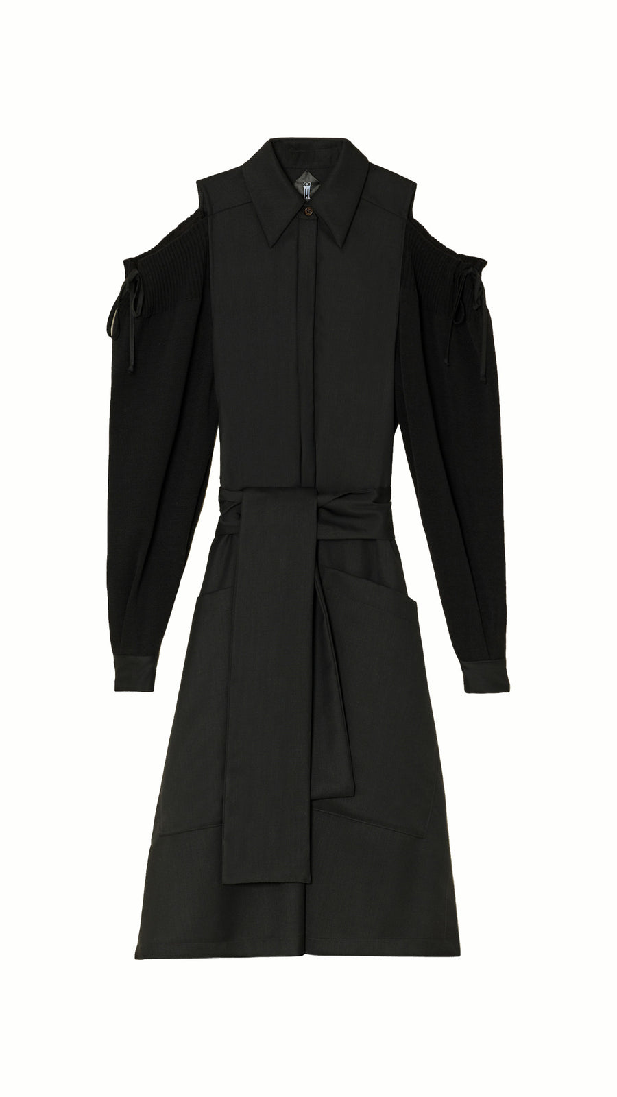Maude Shirt Dress Women Black, product – POAN