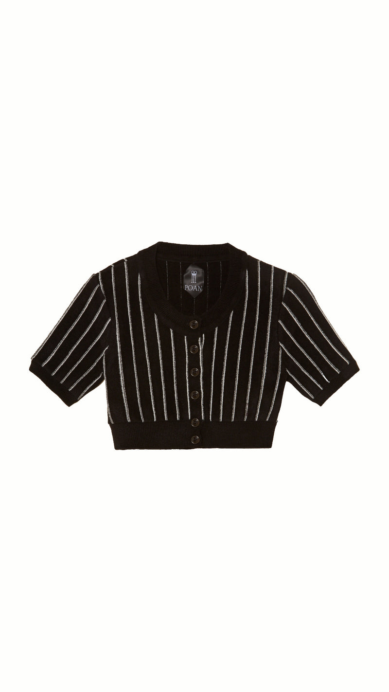 Mausi Cropped Cardigan Women Black, product – POAN