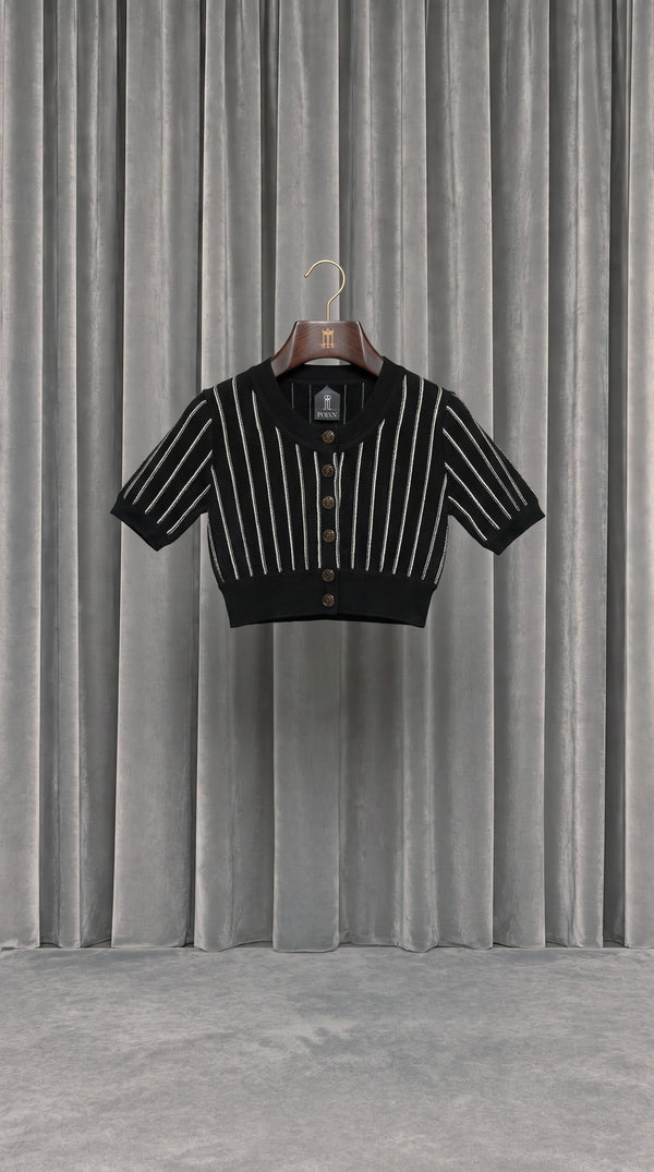 Mausi Cropped Cardigan Women Black