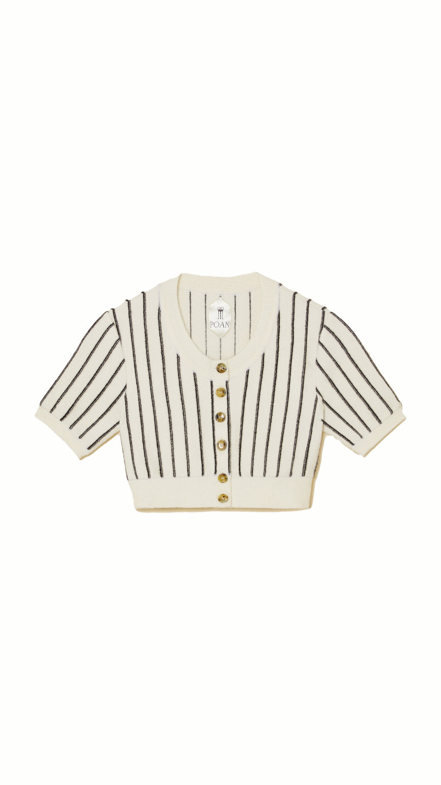 Mausi Cropped Cardigan Women Ivory, product – POAN