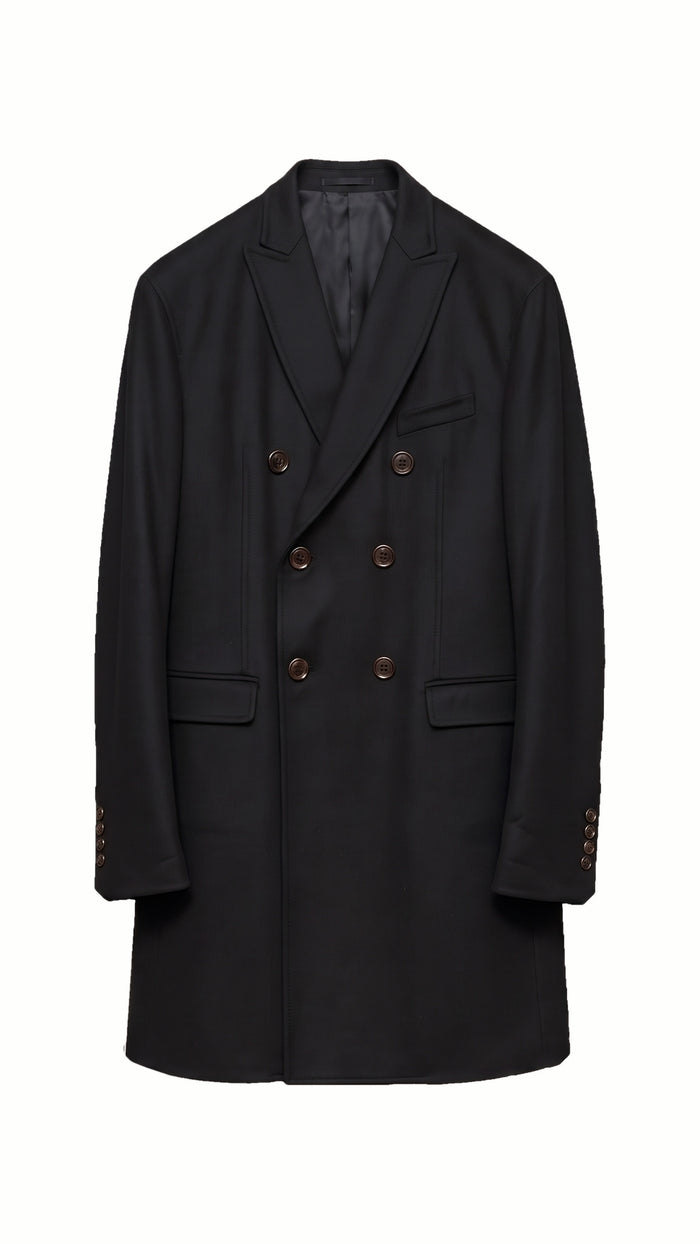 Michael Double Cashmere Over Coat Men Black, product – POAN