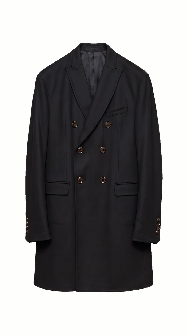 Michael Double Cashmere Over Coat Men Black, product – POAN