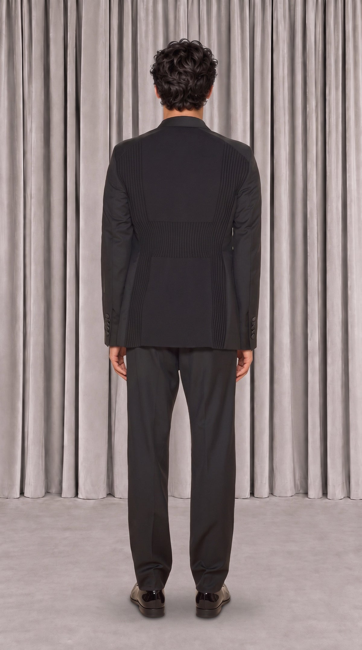 Michael Evening Jacket Black Men, back view – POAN