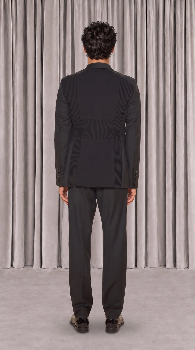 Michael Evening Jacket Black Men, back view – POAN
