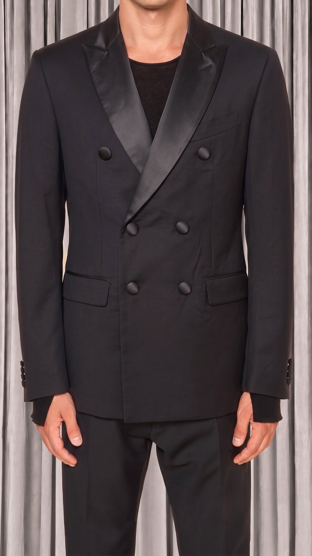 Michael Evening Jacket Black Men, detail – POAN