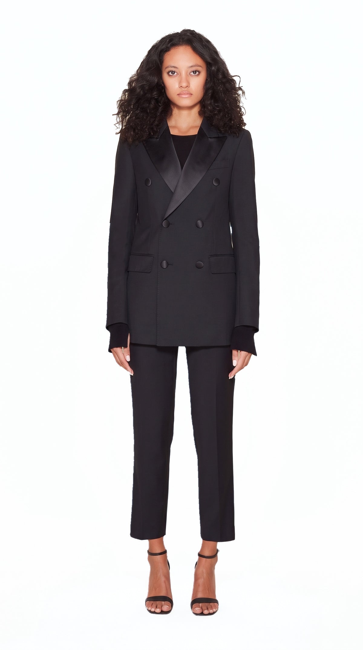Michael Evening Jacket Black Women, front view – POAN