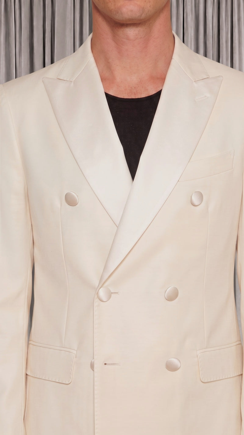 Michael Evening Jacket Ivory Men, detail – POAN