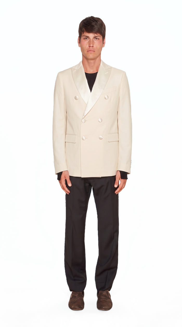 Michael Evening Jacket Ivory Men, front view – POAN