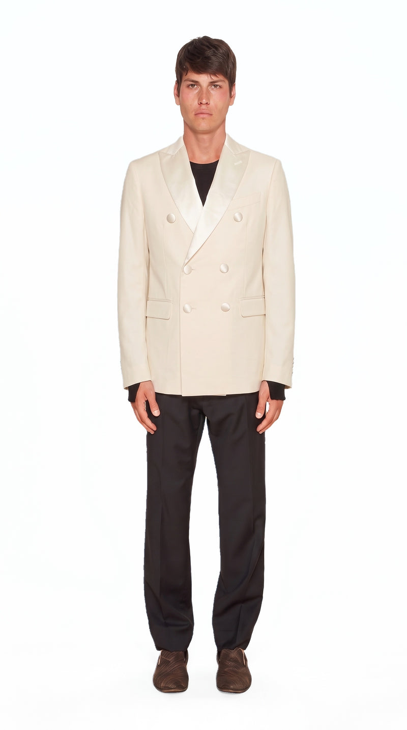 Michael Evening Jacket Ivory Men, front view – POAN