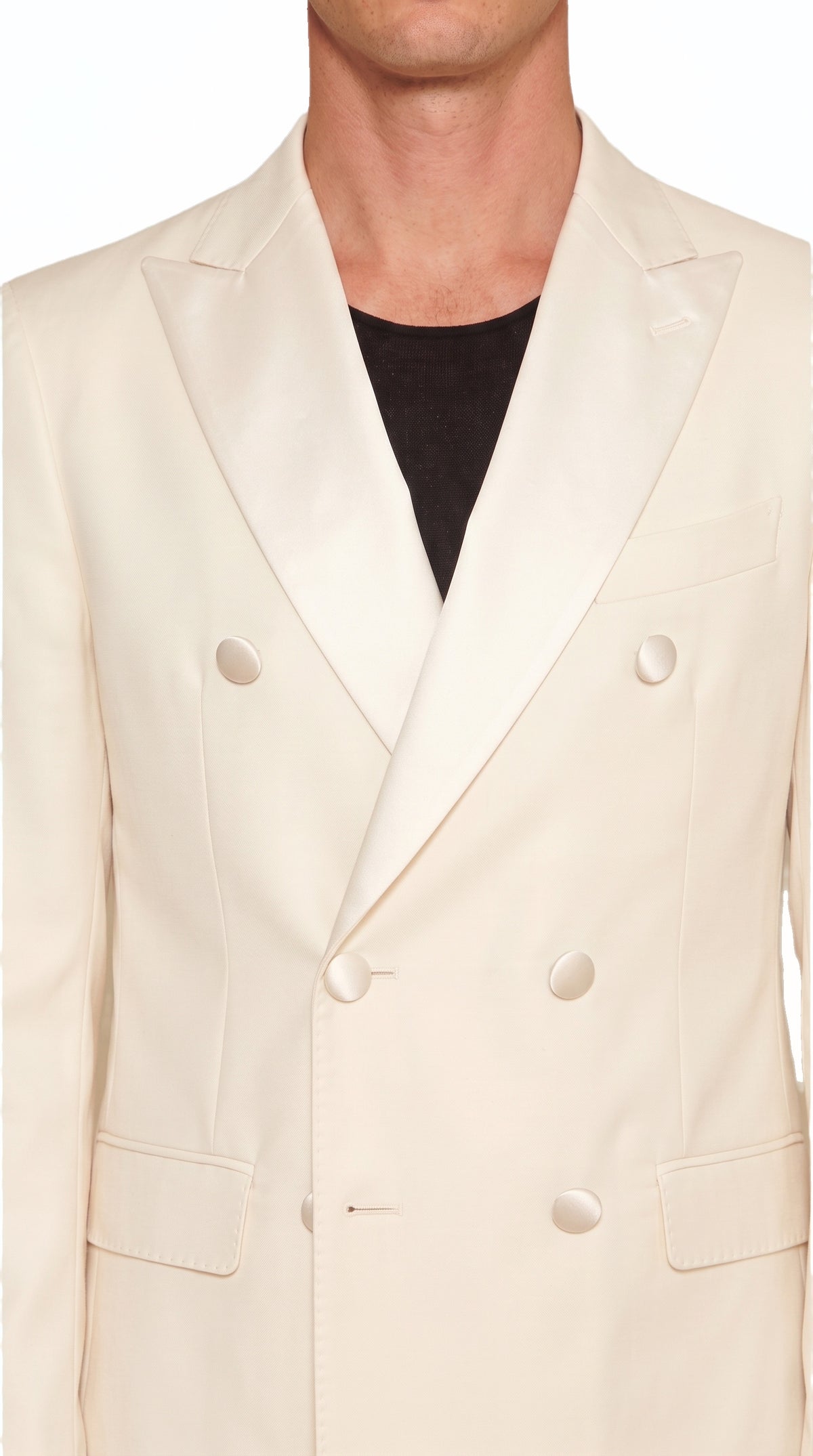 Michael Evening Jacket Ivory Men, detail – POAN