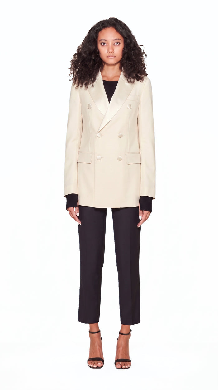 Michael Evening Jacket Ivory Women, front view – POAN