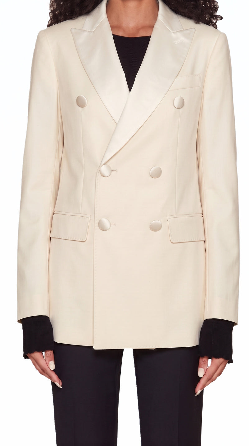 Michael Evening Jacket Ivory Women, detail – POAN