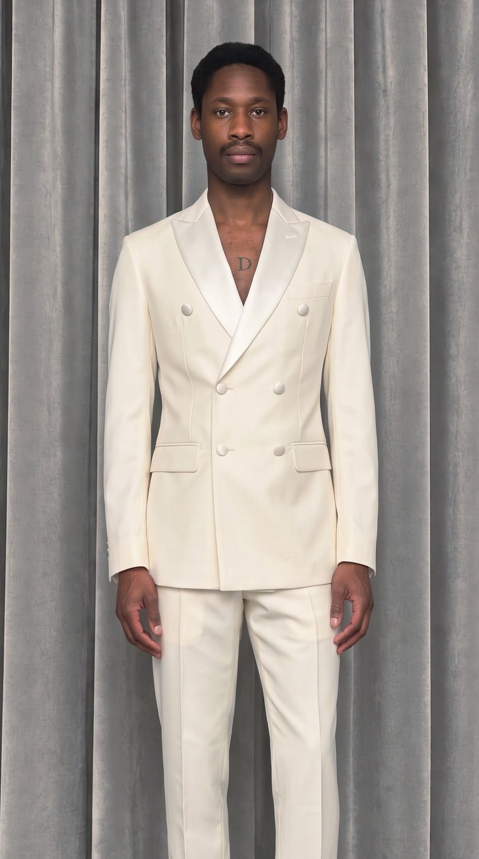 Michael Evening Jacket Ivory – detail