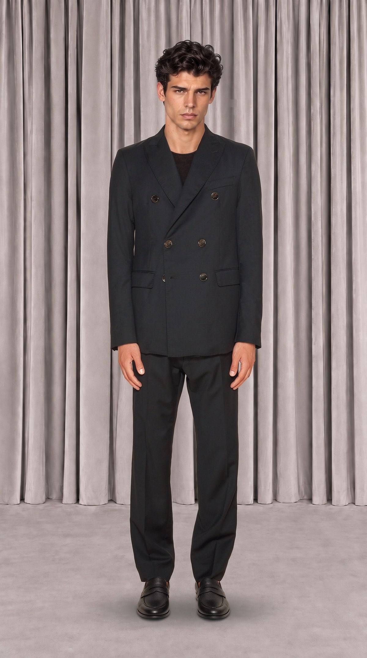 Michael Jacket Men Black, front view – POAN