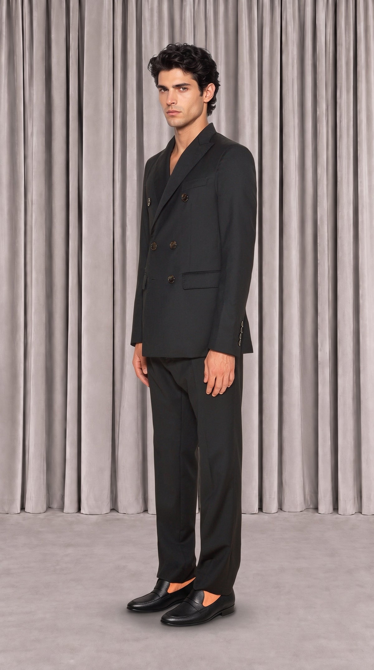 Michael Jacket Men Black, side view – POAN