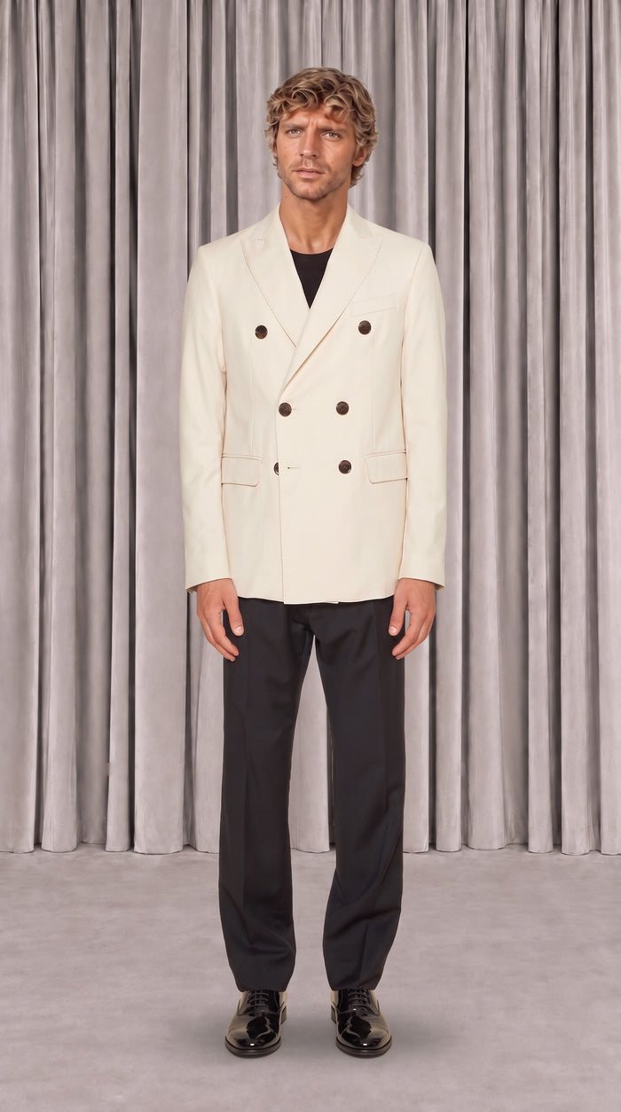 Michael Jacket Men Ivory, front view – POAN