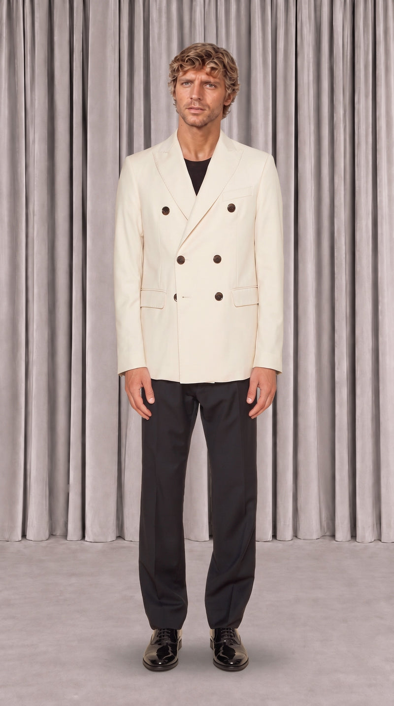 Michael Jacket Men Ivory, front view – POAN