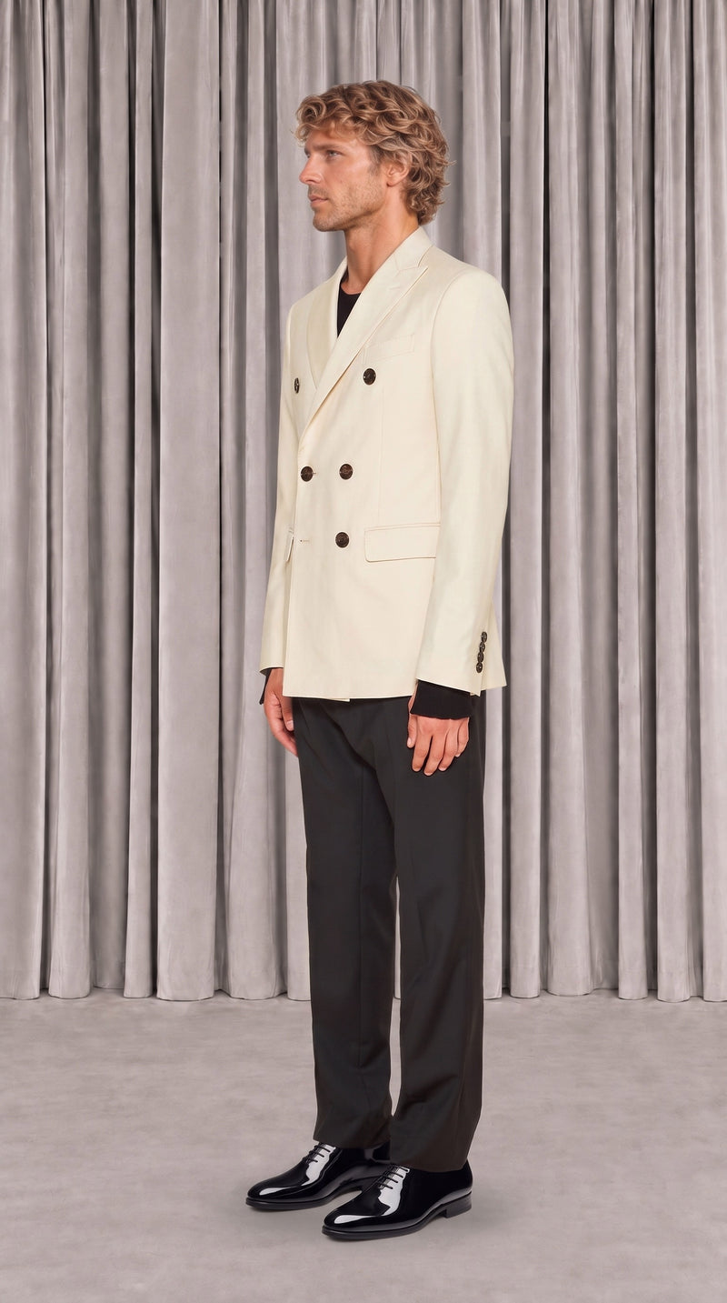 Michael Jacket Men Ivory, side view – POAN