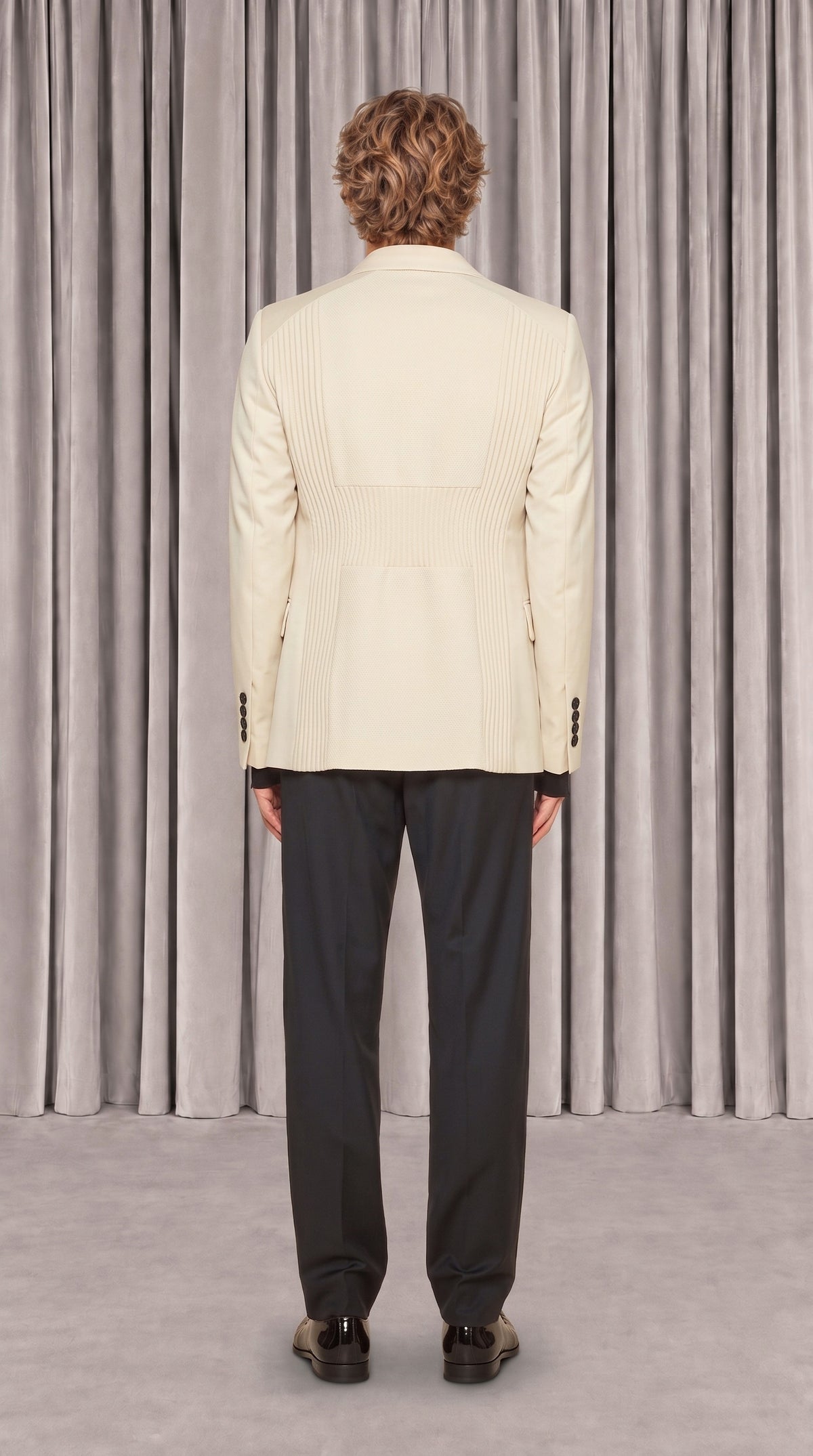 Michael Jacket Men Ivory, back view – POAN