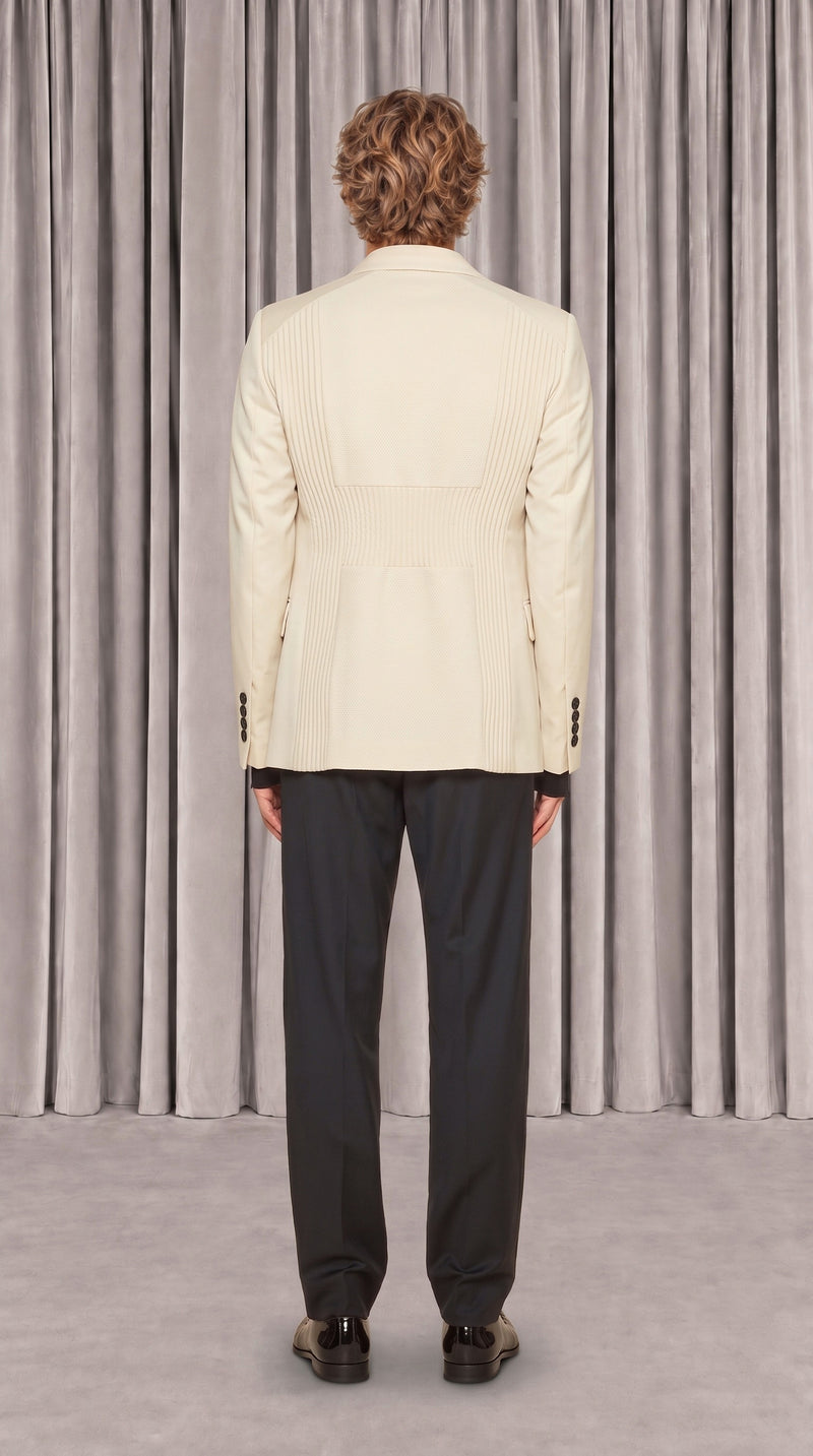 Michael Jacket Men Ivory, back view – POAN