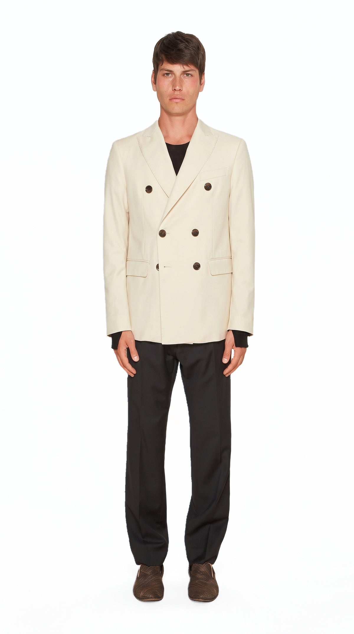 Michael Jacket Men Ivory, front view – POAN