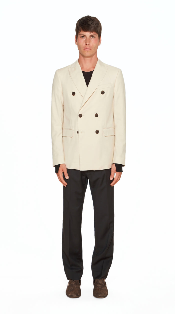 Michael Jacket Men Ivory, front view – POAN