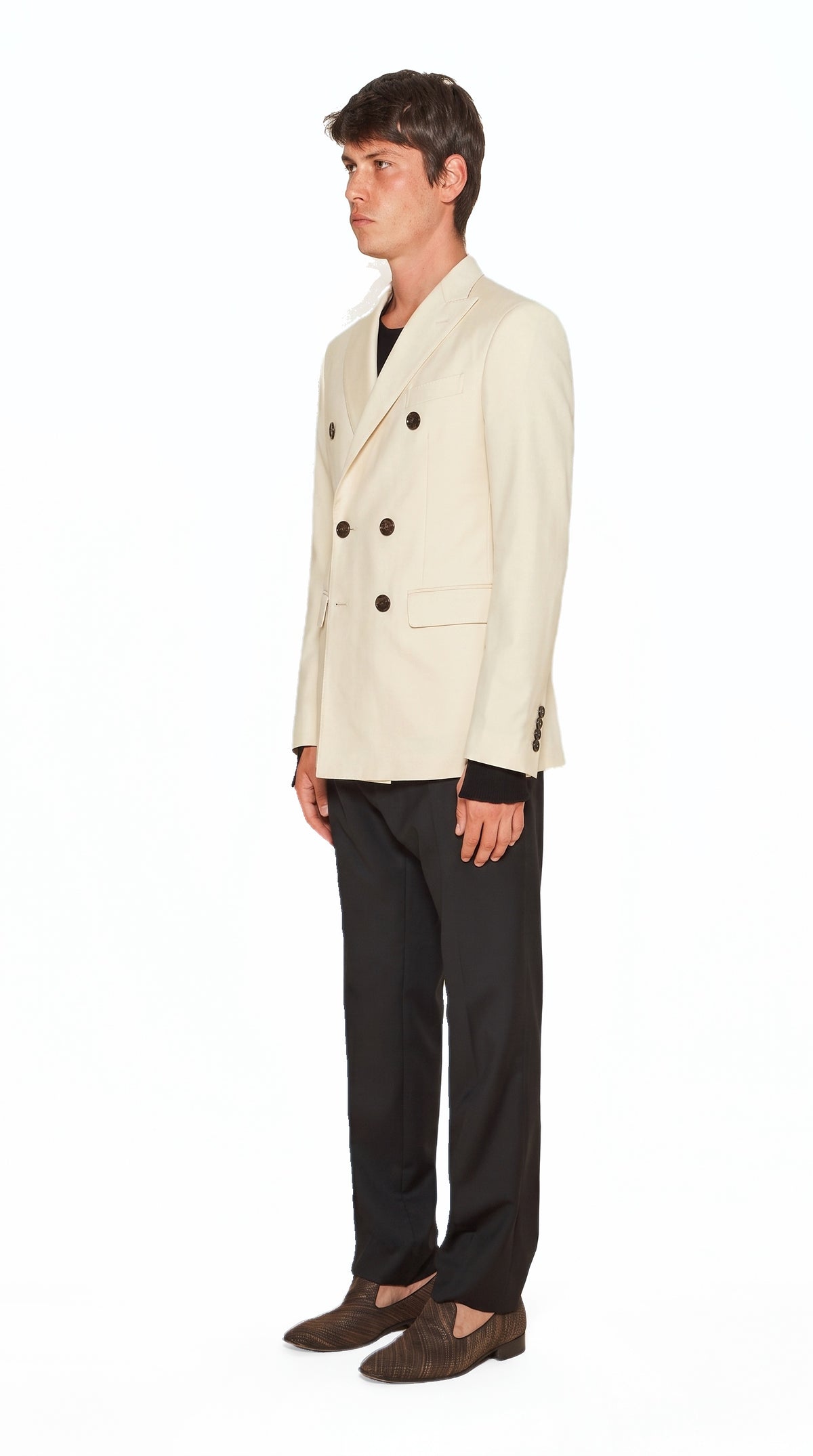 Michael Jacket Men Ivory, side view – POAN