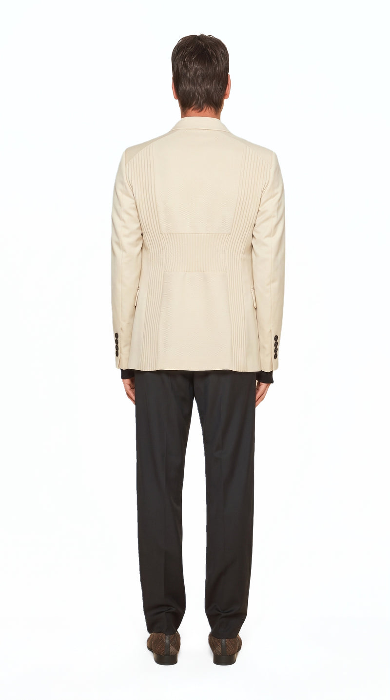 Michael Jacket Men Ivory, back view – POAN