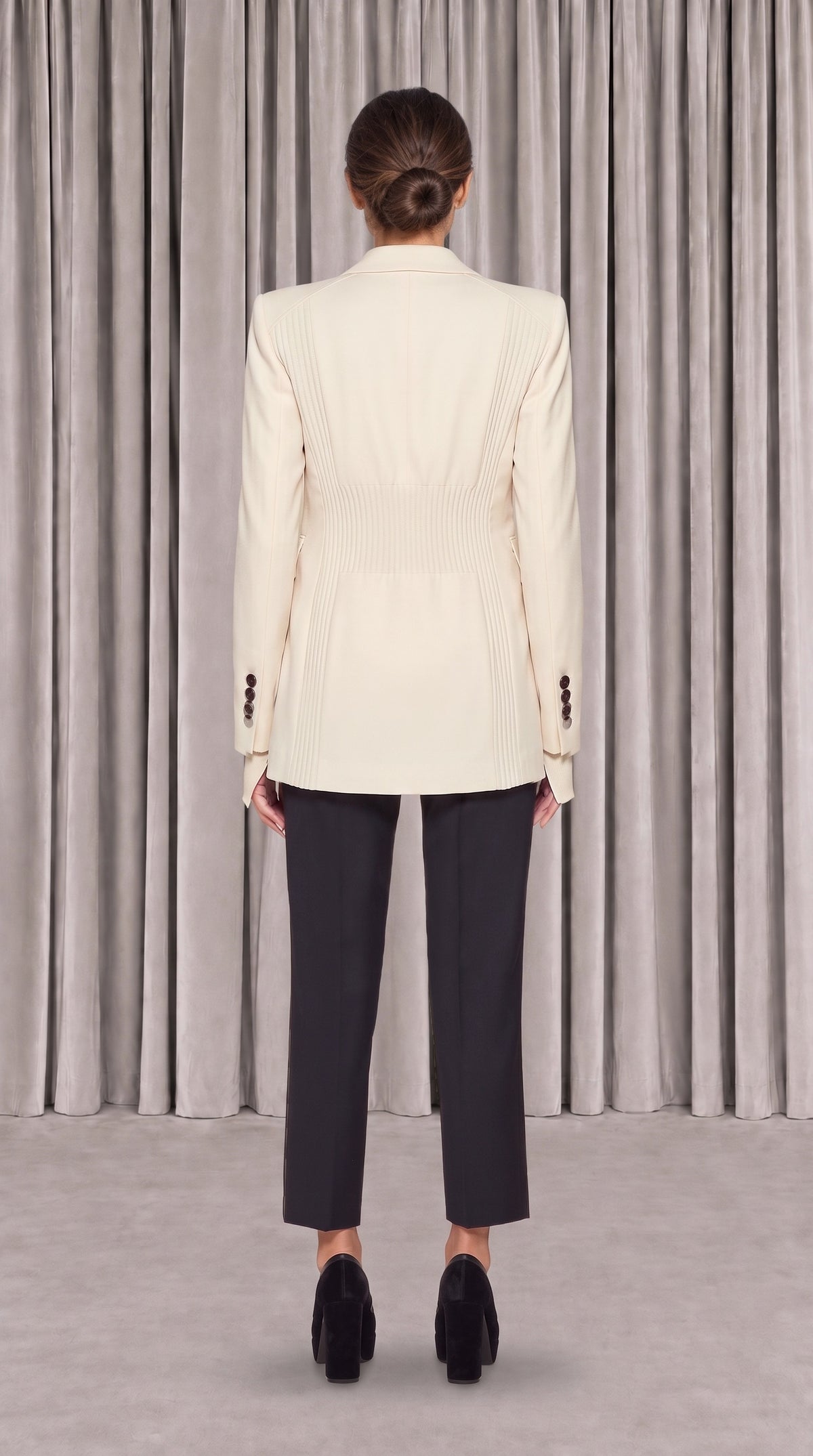 Michael Jacket Women Ivory, back view – POAN