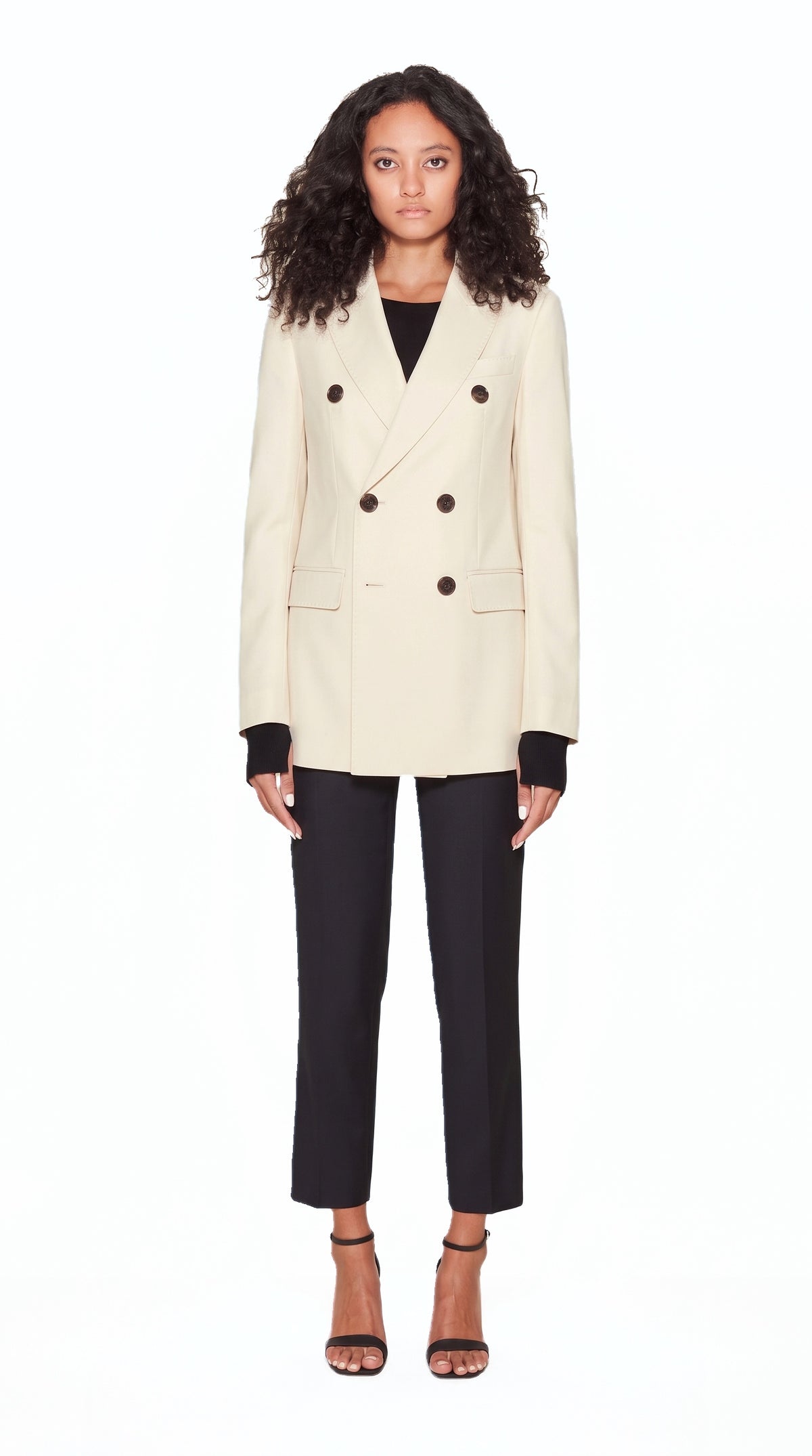 Michael Jacket Women Ivory, front view – POAN