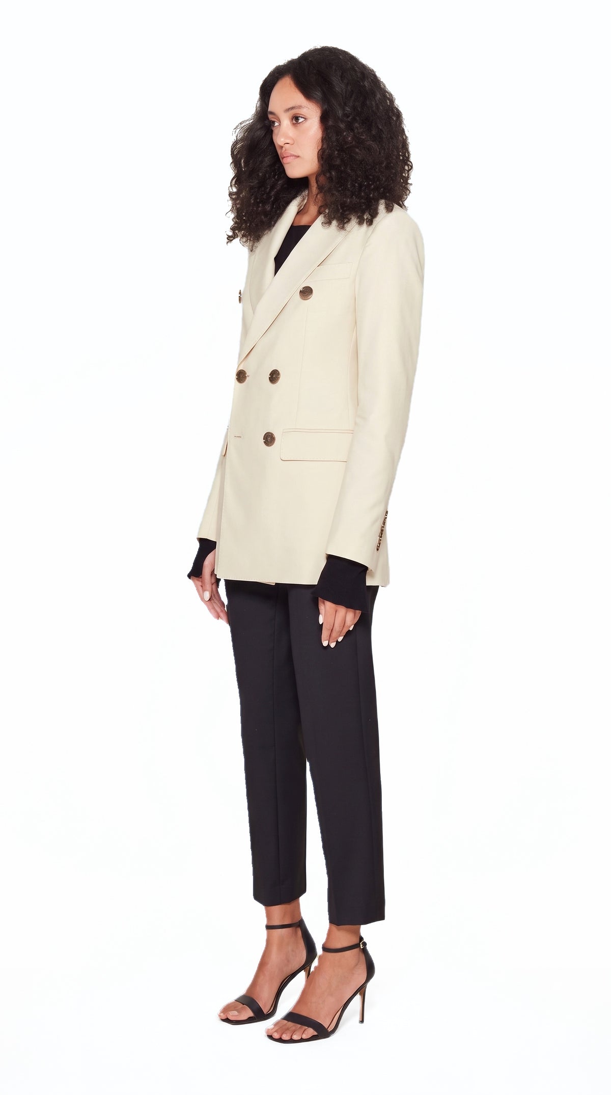 Michael Jacket Women Ivory, side view – POAN
