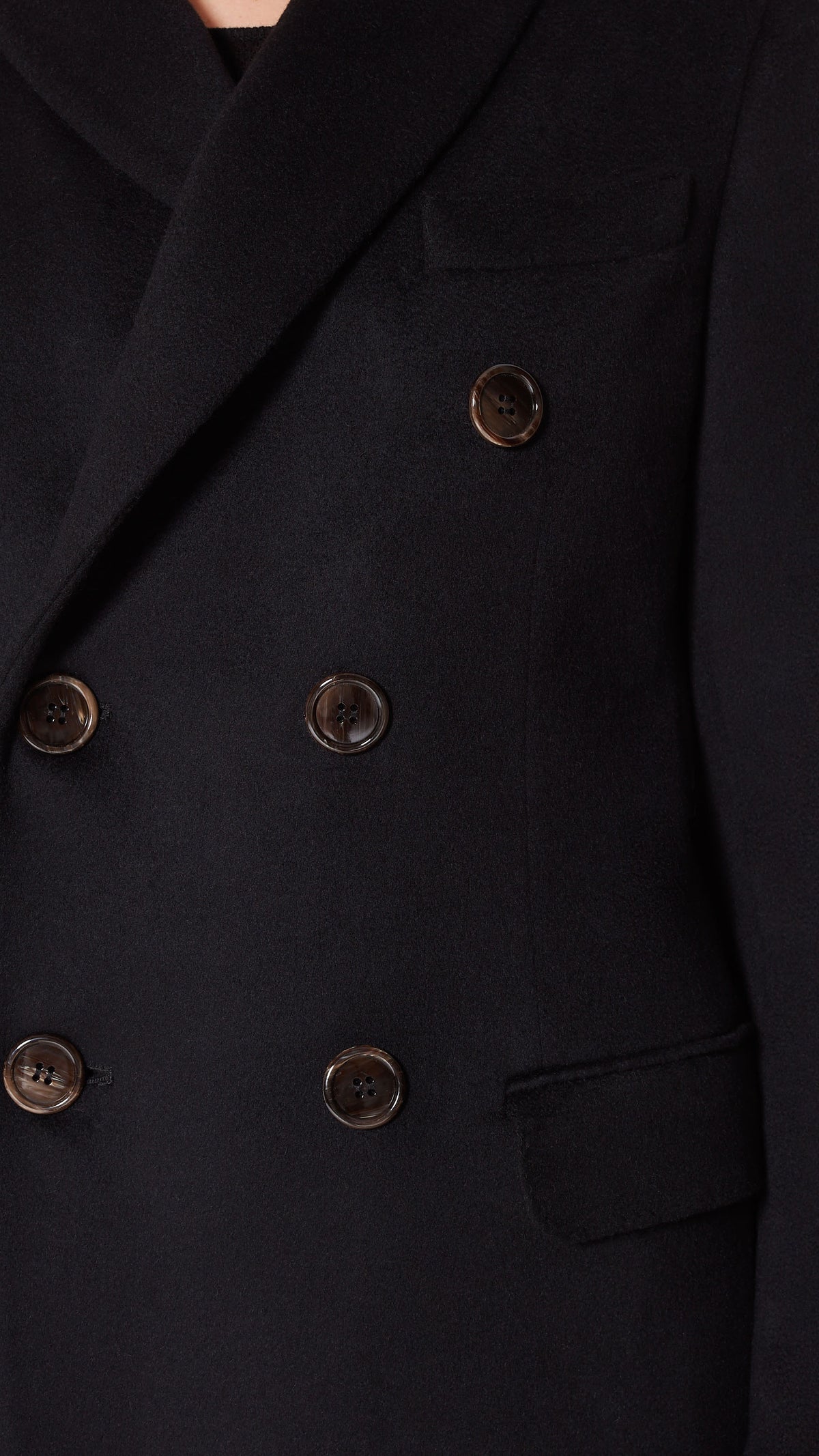 Michael Melton Overcoat Women Black, detail – POAN