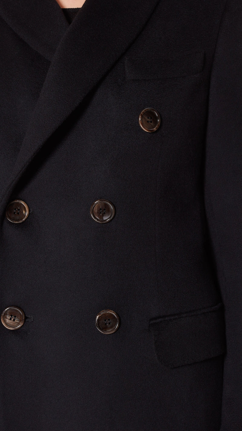 Michael Melton Overcoat Women Black, detail – POAN