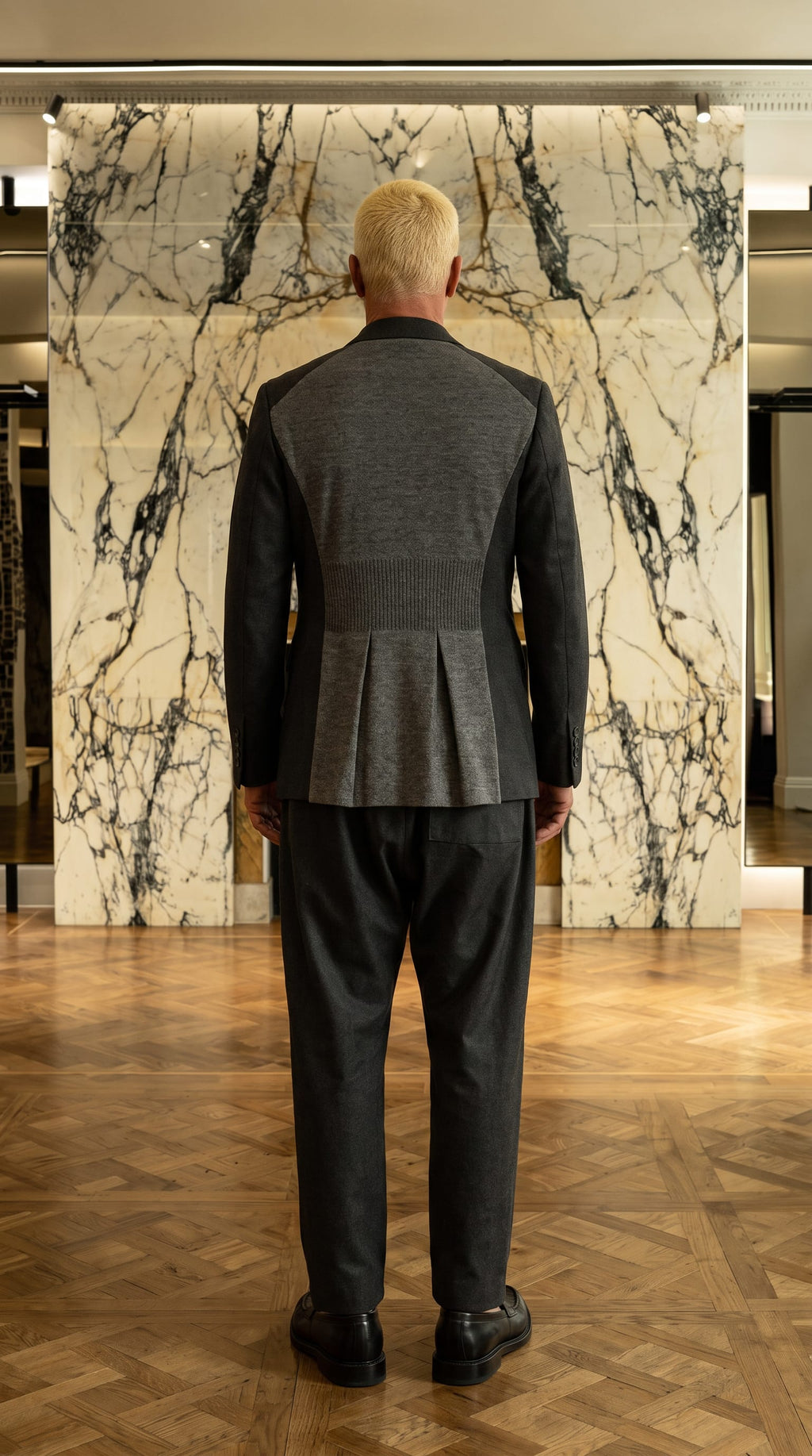 Michael DB Alpaca Flannel Jacket Grey Men