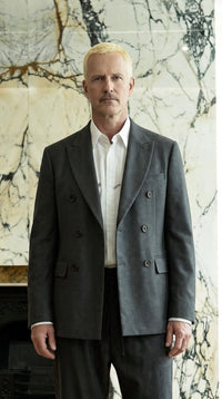 Michael DB Alpaca Flannel Jacket Grey Men