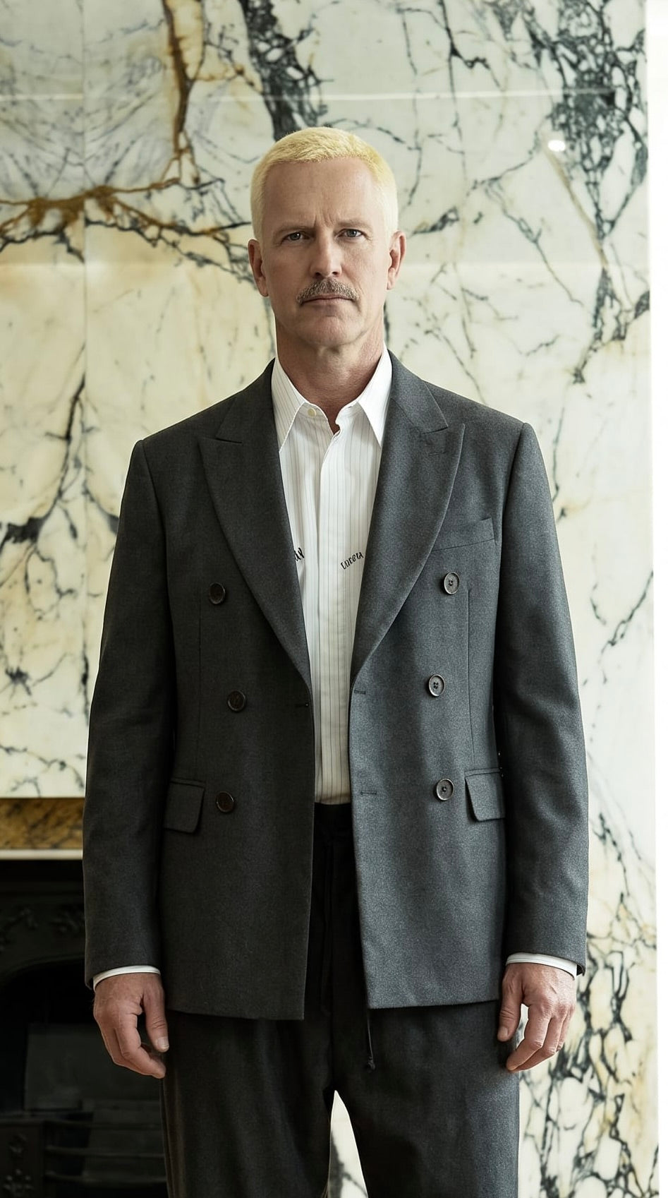 Michael DB Alpaca Flannel Jacket Grey Men