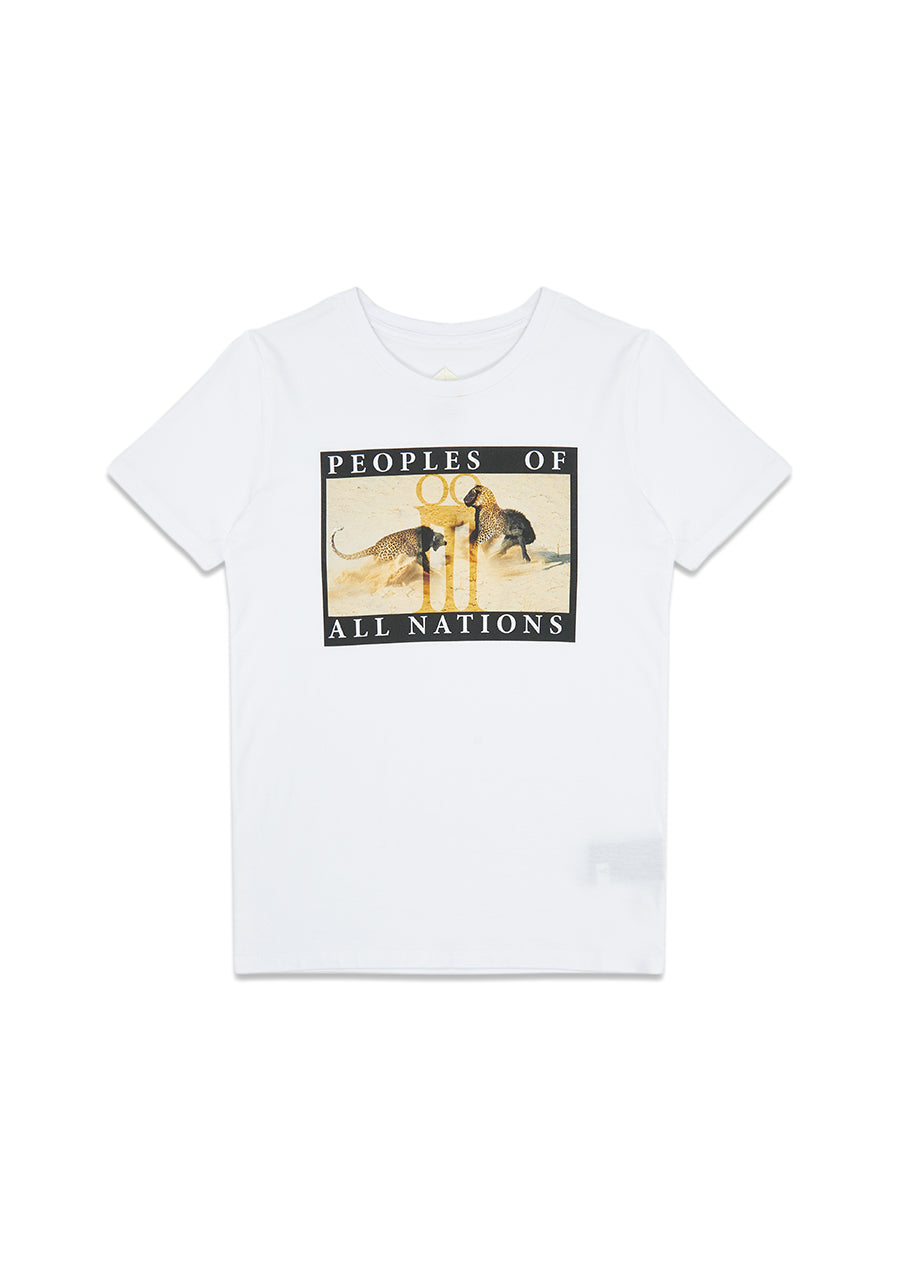 Kendrick Monkey & Jaguar T-shirt White