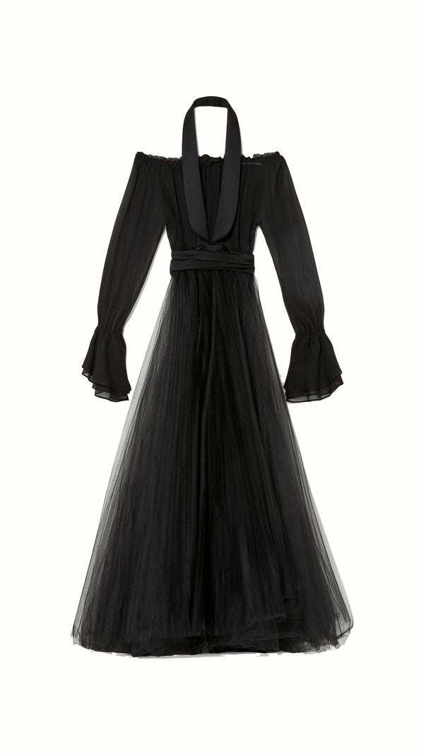 Noir Smoking Couture Dress Women Black