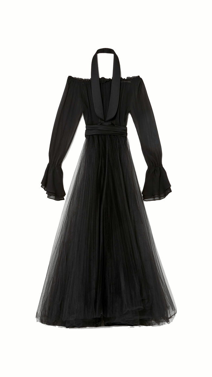Noir Smoking Couture Dress Women Black, product – POAN
