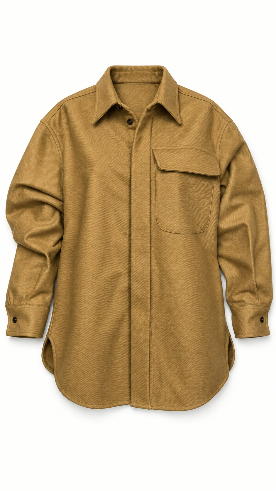 Paul Shirt Gabardine Tobacco Men