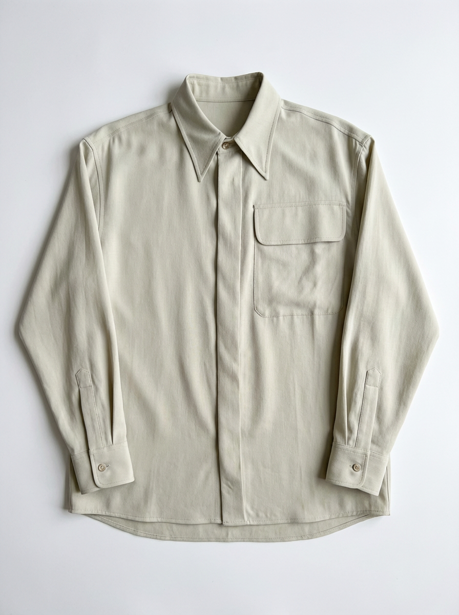 Paul Shirt Oversized Men Chalk