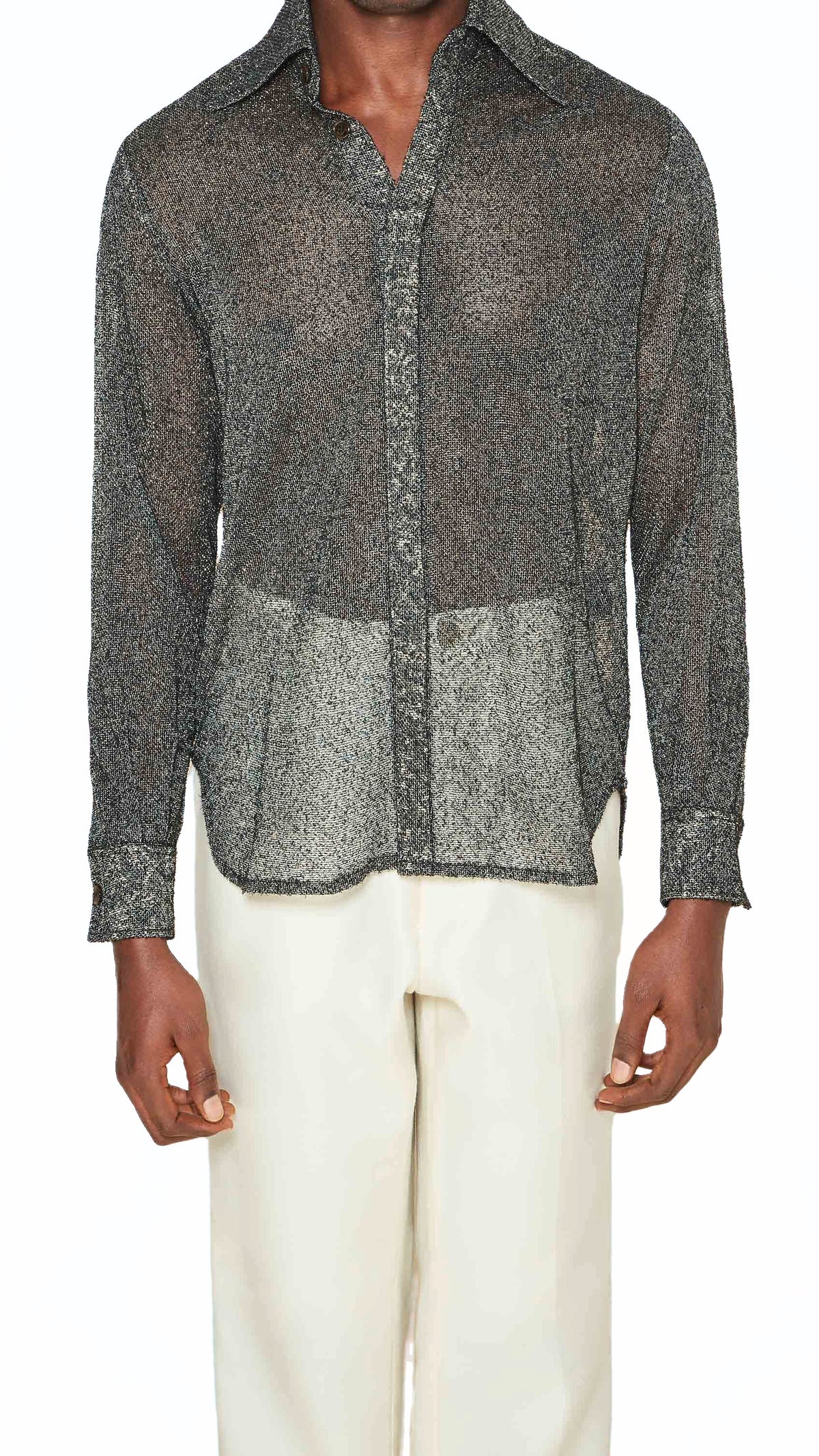 Paulina Shirt Men Black, detail – POAN