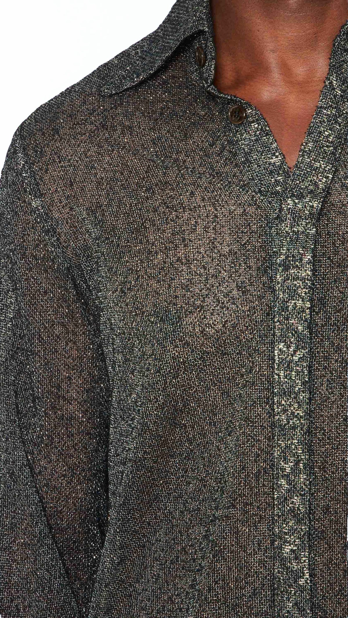 Paulina Shirt Men Black, detail – POAN