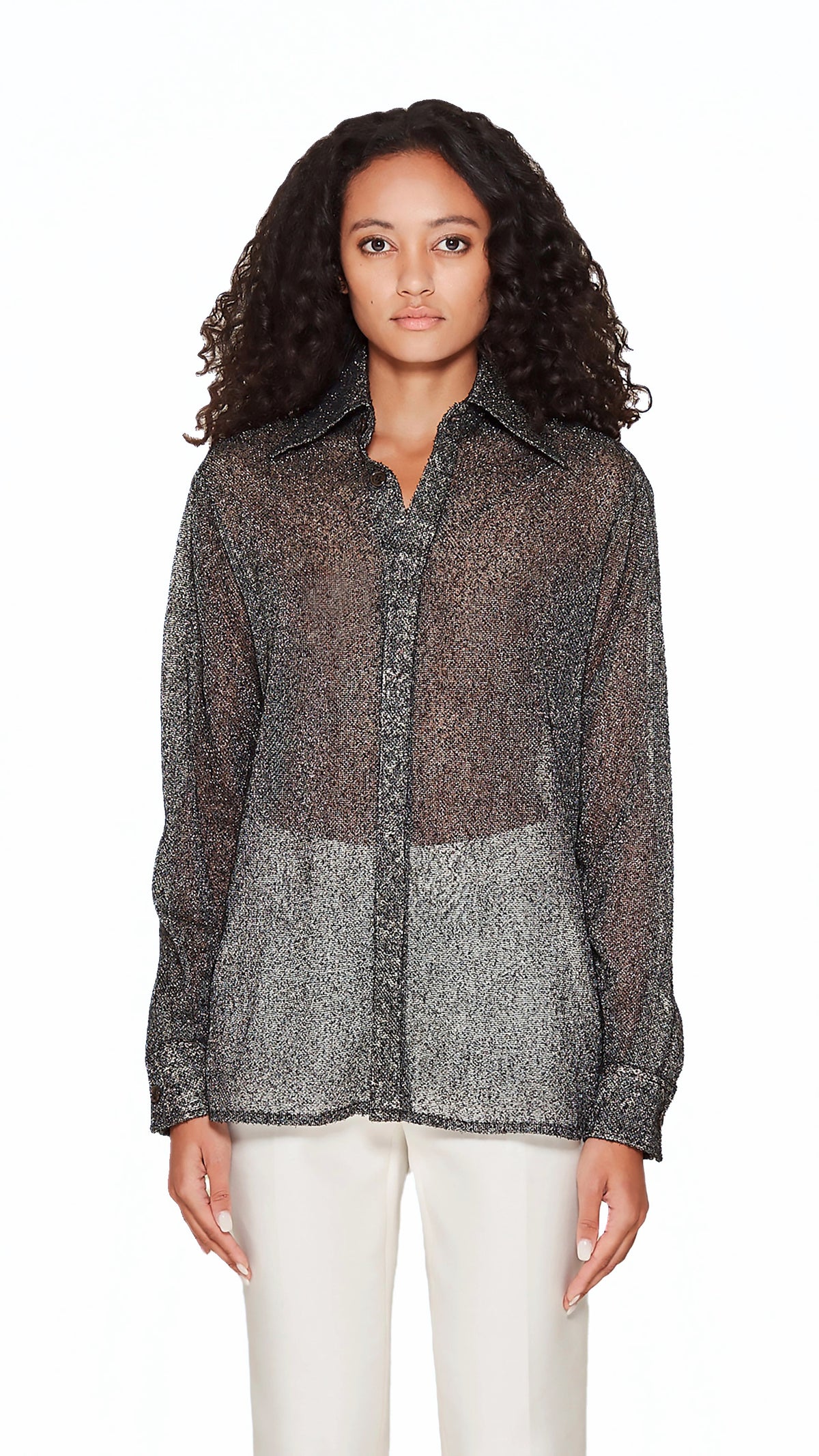 Paulina Shirt Women Black, detail – POAN