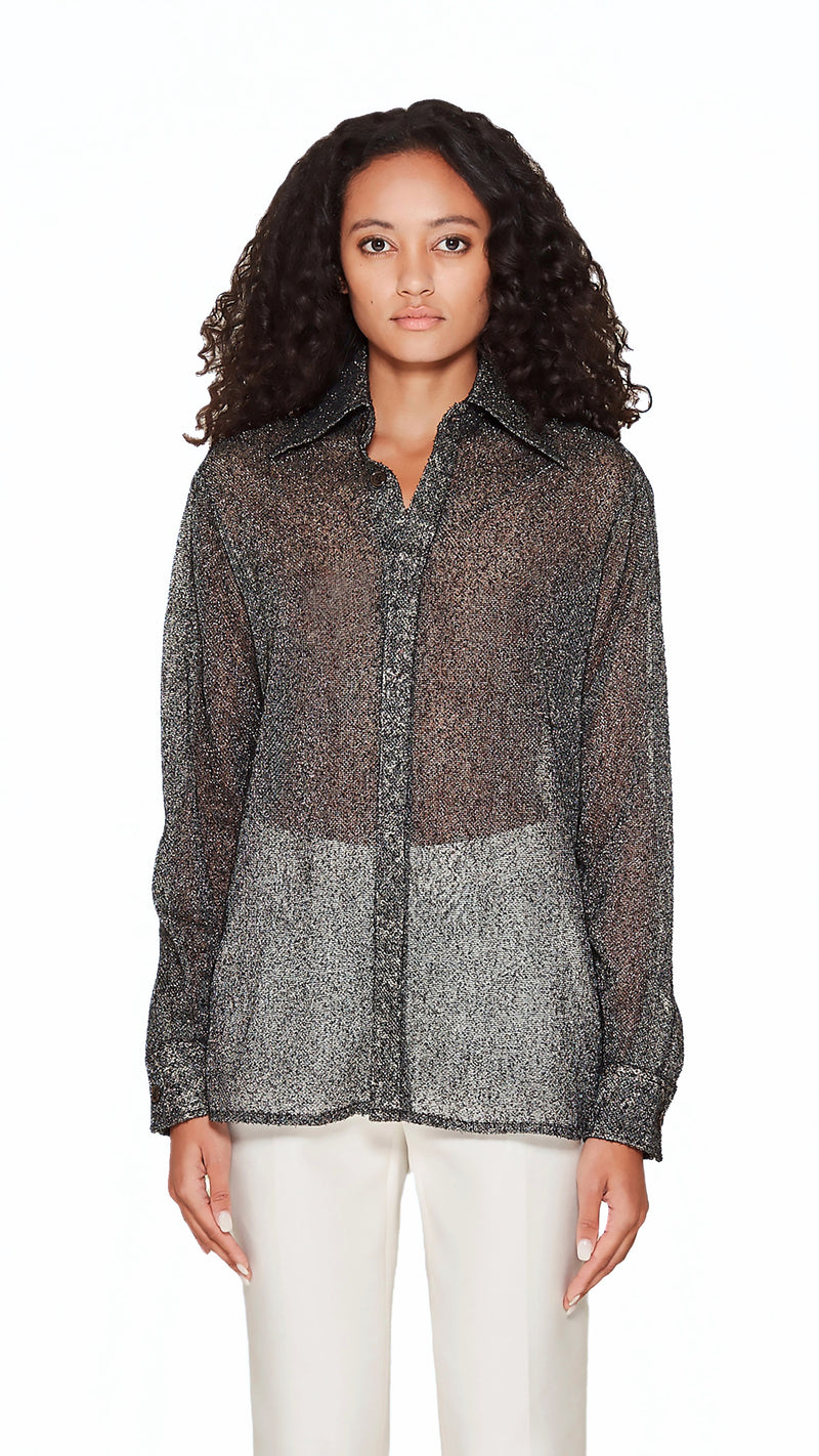 Paulina Shirt Women Black, detail – POAN