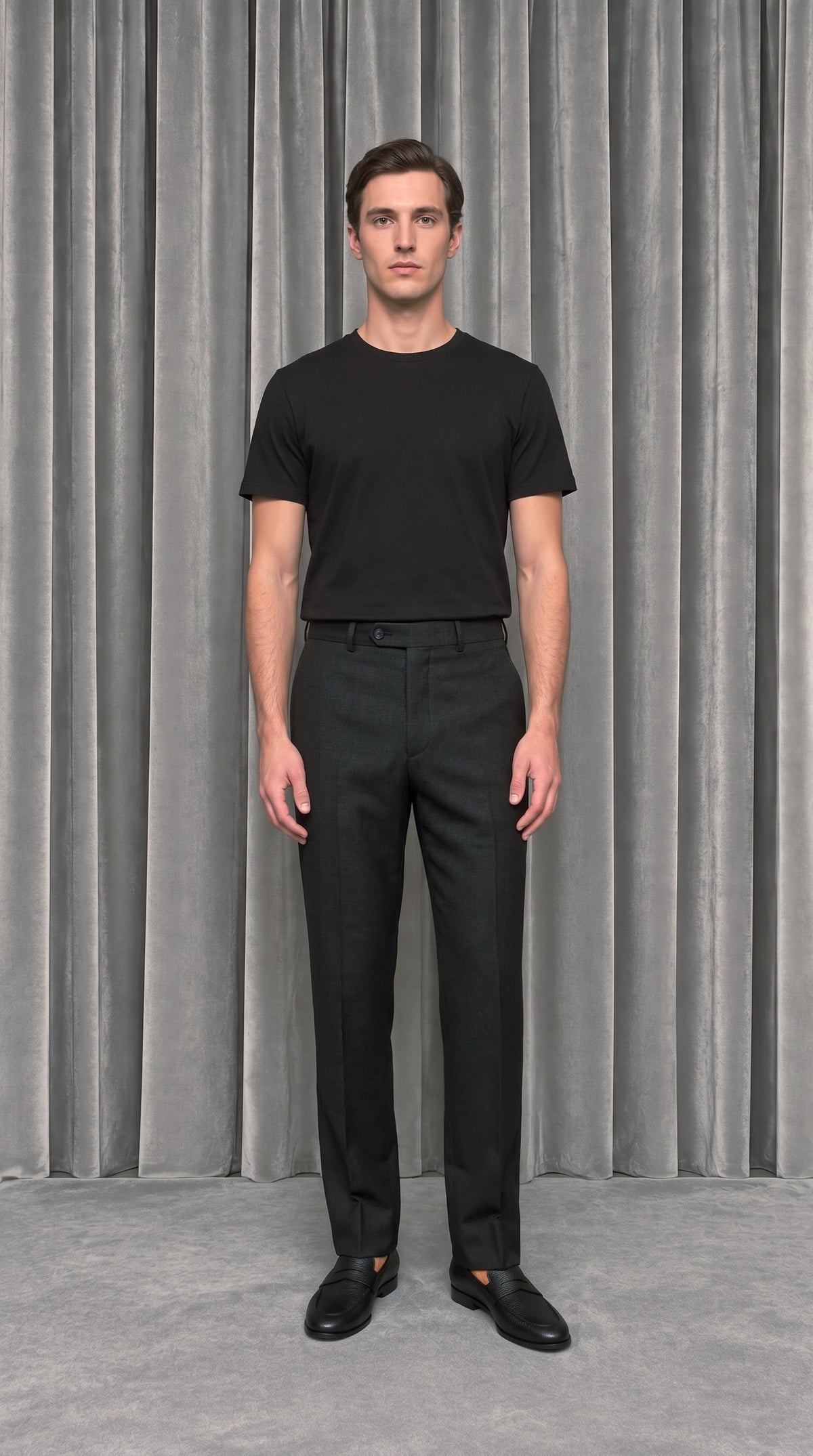 Prince Smoking Trousers Black – model front