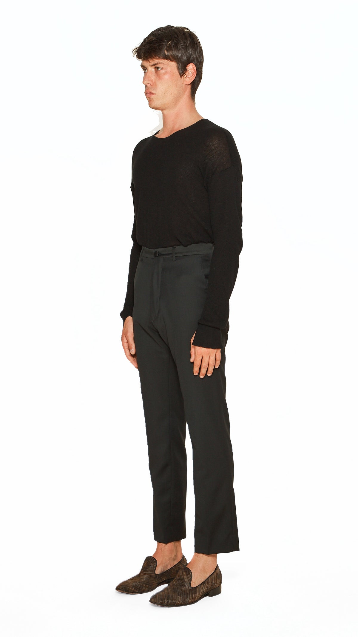 Prince Smoking Trousers Men Black, side view – POAN