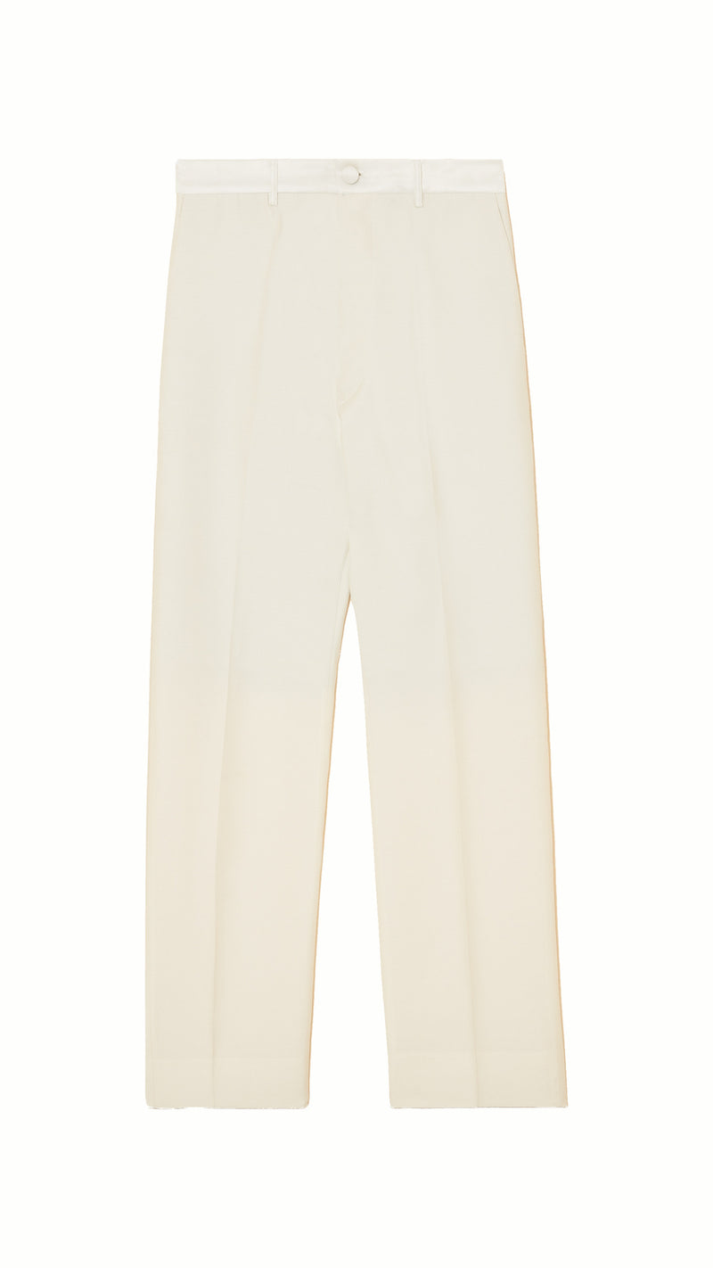 Prince Smoking Trousers Women Ivory, product – POAN