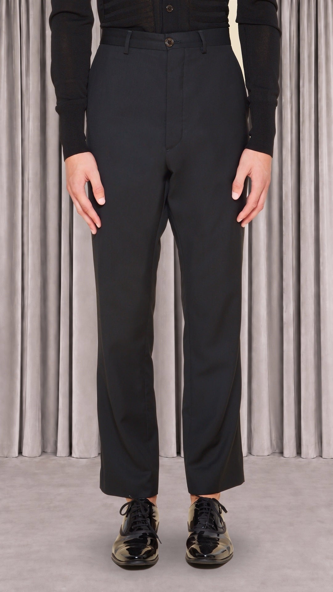 Prince Trousers Men Black, detail – POAN