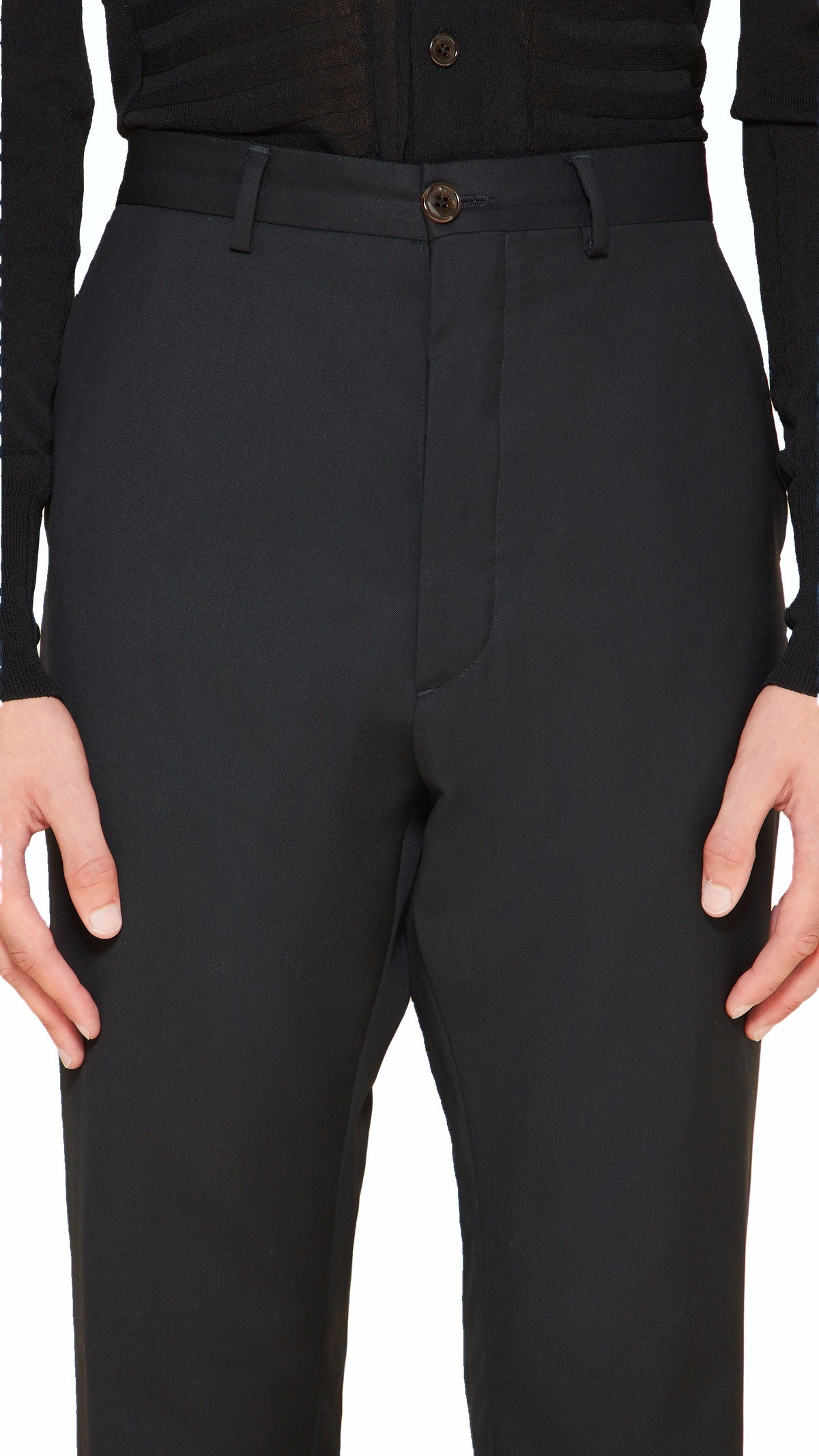 Prince Trousers Men Black, detail – POAN